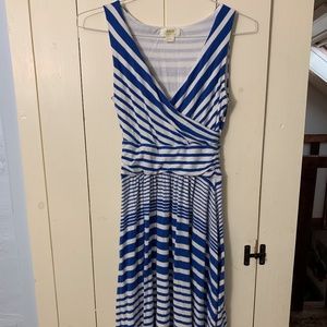 Maeve by Anthropologie Blue + White Striped Dress
